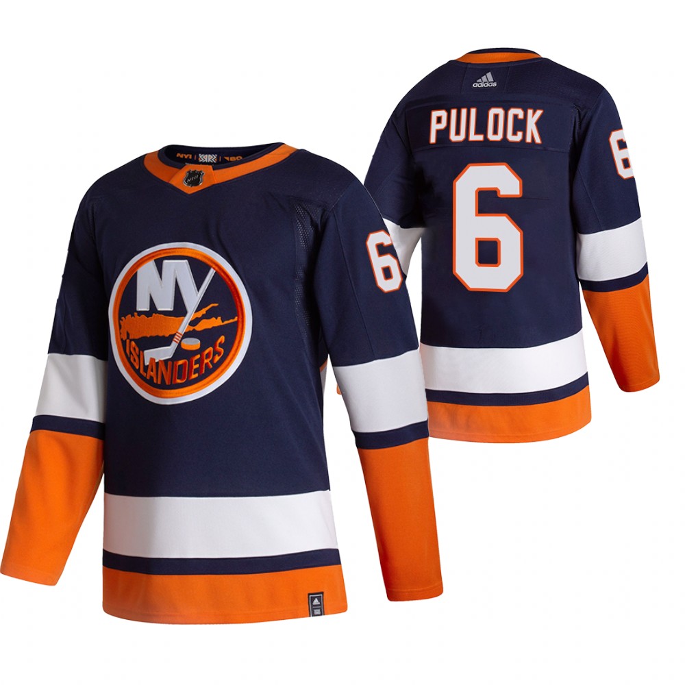 2021 Adidias New York Islanders #6 Ryan Pulock Navy Blue Men Reverse Retro Alternate NHL Jersey->new york islanders->NHL Jersey